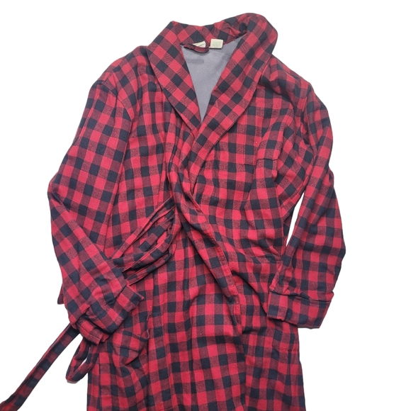 L.L. Bean Jackets & Coats Ll Bean Buffalo Plaid Lined Flannel Robe